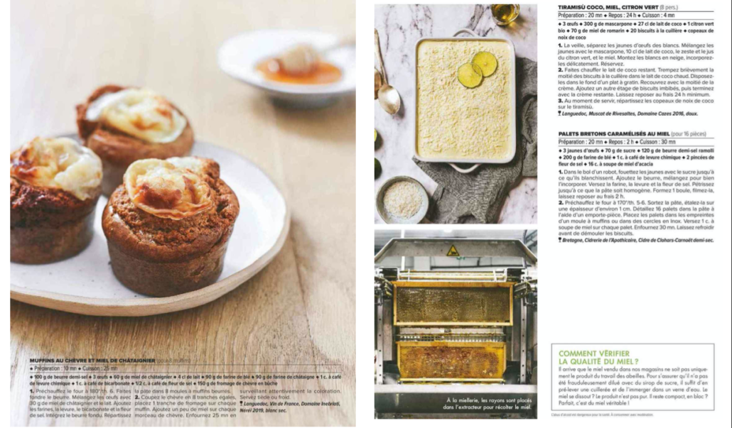 Recette à base de miel grâce au travail de nos abeilles