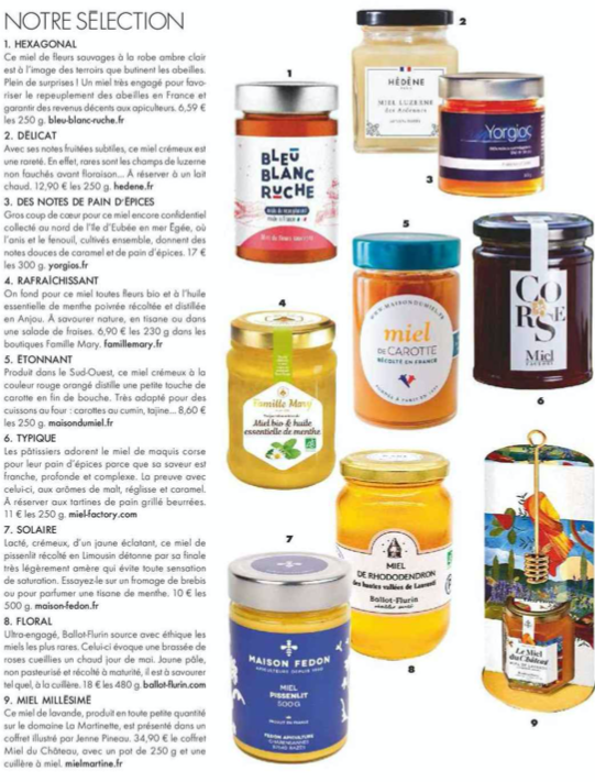 Notre miel produit par nos abeilles
